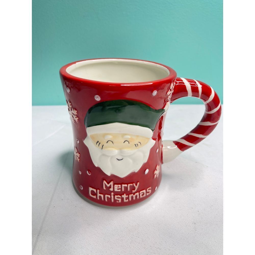 Festive Candy Cane Ceramic Mug